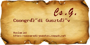 Csongrádi Gusztáv névjegykártya