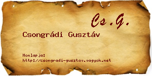 Csongrádi Gusztáv névjegykártya