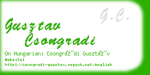 gusztav csongradi business card
